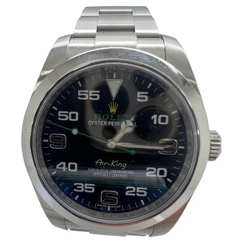 rolex air king scritta verde